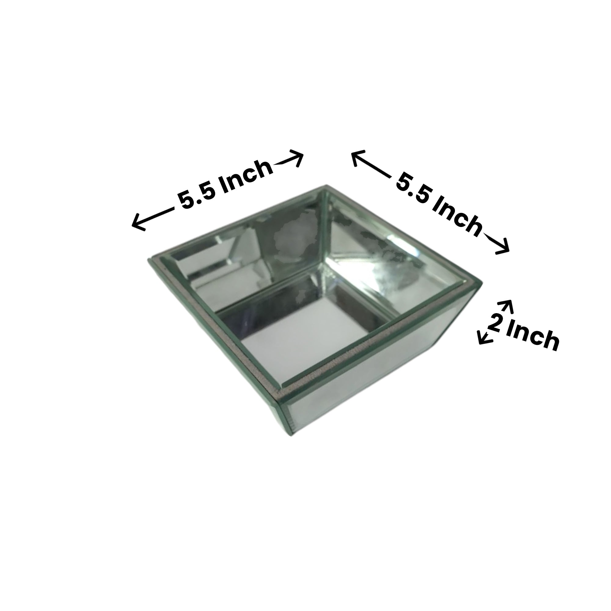 Luxury Silver Glass Tray Set of Three